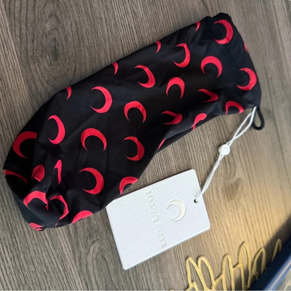 Marine Serre Black Pouch with Red Crescent Design - Picture 4 of 4